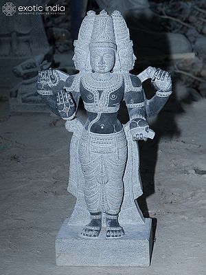 24" Lord Brahma Granite Statue