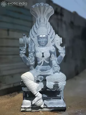 100" Goddess Mariamman | Granite Statue | Handmade Indian Art