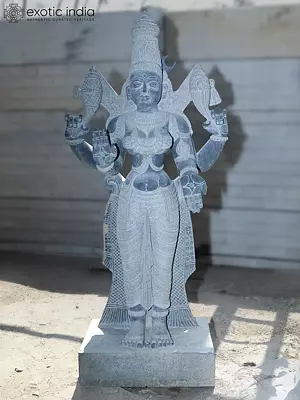 54" Goddess Mariamman - Amman | Granite Statue | Handmade Indian Art