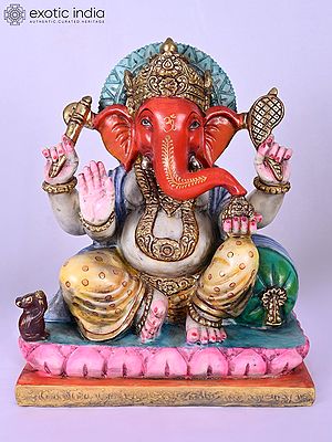 Divine Ganesha Marble Sculpture - Remover of Obstacles