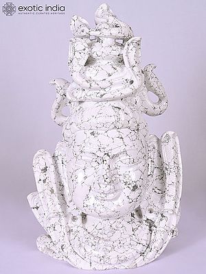 Lord Shiva Marble Bust - 18 Inch Sculpture