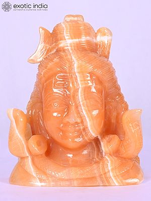 8" Lord Shiva Bust | Gemstone Statue | Handmade Indian Art