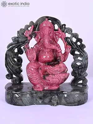 11" Lord Ganesha | Gemstone Statue | Handmade Indian Art