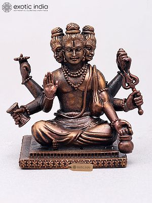 Small Dattatreya Statue In Copper