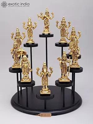 Brass Dashavatara Figurines Collection - 15