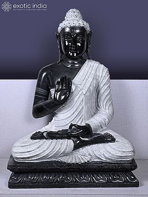 30" Lord Buddha - Vitark Mudra Marble Statue