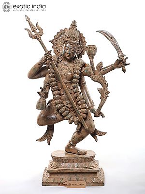 The Dance of Kali Brass Statue