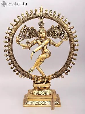 Lord Shiva Nataraja Brass Sculpture, 21 Inch