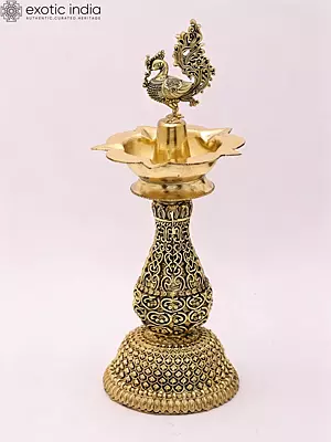 Superfine Brass Peacock Lamp - 8