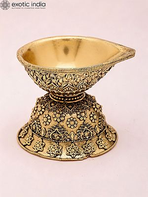 3" Small Superfine Brass Puja Diya Lamp