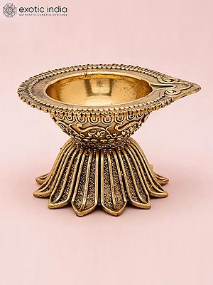 4" Small Superfine Brass Diya (Lamp)