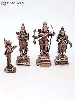 Copper Ram Darbar Statue (5" Small Size)