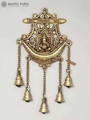 Decorative Lord Ganesha Brass Bell Chime - 13'' Door & Temple Hanging Accent