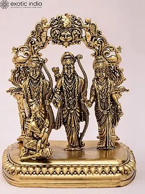 Brass Statue: Small Shri Ram Darbar (3")
