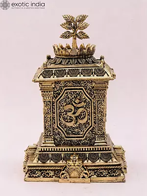 5" Small Superfine Sacred Tulsi Ghar | Auspicious Brass Shrine