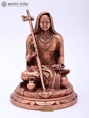 Superfine Bronze Adi Guru Shankaracharya Sculpture - 4 Inch