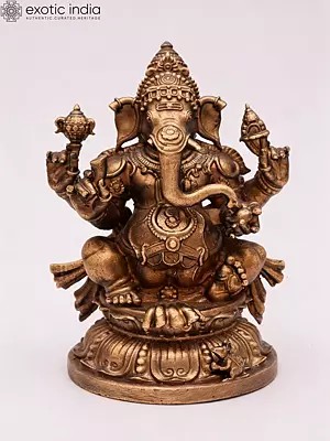 3'' Lord Ganesha Superfine Bronze Statue