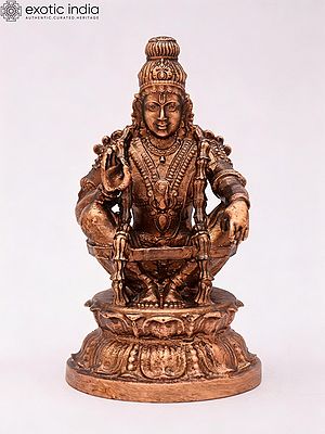3'' Lord Ayyappan Superfine Bronze Statue