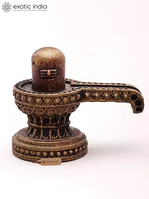 Small Copper Shivalinga Statue