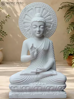 Sacred Lord Buddha Sculpture in Vitarka Mudra - 48 Inches