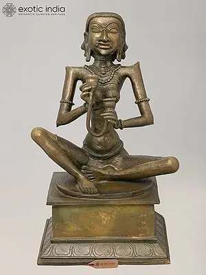 18'' Bronze Statue of Tamil Nayanmar Saint Karaikkal Ammaiyar