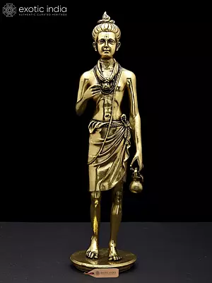 9'' Neelkanth Varni (Bhagawan Swaminarayan) Brass Statue