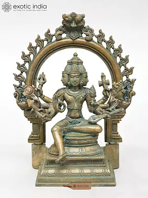 8" Lord Vishwakarma Idol | Divine Architect God Bronze Statue