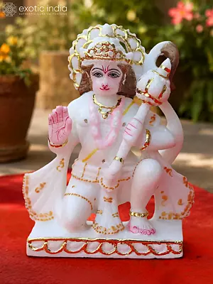 Lord Hanuman - Kesarinandan, the Son of Kesari | 7" Marble Statue