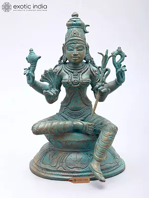 8'' Goddess Rajarajeshvari Sacred Shakti Bronze Idol