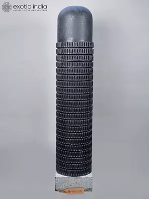 72'' Huge Granite Shivalinga with 1008 Lingas Carved On Stone(6 feet) | Shipped by Sea Overseas