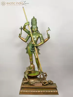 72" Large Lord Shiva as Kala-Samhara Murti | Bronze Idol