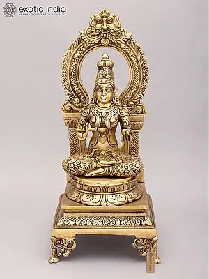 Brass Maa Annapurna Devi Statue (18'') - Deity of Sustenance