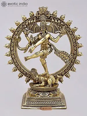 Dancing Lord Shiva Nataraja Brass Statue | 6 Inch Superfine Idol