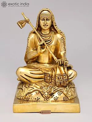 6'' Adi Guru Shankaracharya Brass Statue