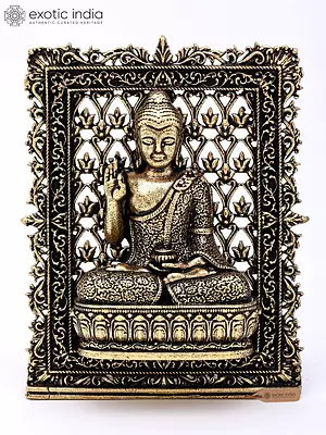 3" Small Superfine Buddha Seated in Vitark Mudra | Brass Statue
