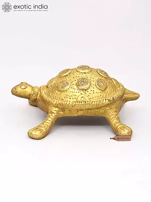 Brass Tortoise Statue - Vastu Symbol for Stability