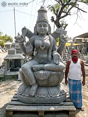 108" Huge Goddess Bala Sundari | Granite Stone Statue