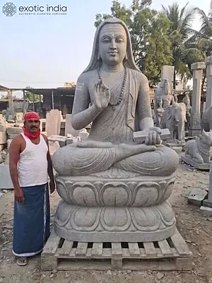 Monumental Granite Sculpture of Adi Guru Shankaracharya - 102 Inches