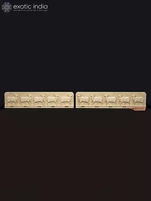 Divine Cow Marble Relief Panels for Wall Hanging