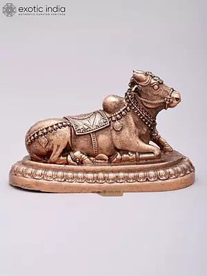 4-Inch Bronze Nandi Sculpture