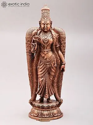 Goddess Meenakshi Bronze Statue - 6 Inch Superfine Craft
