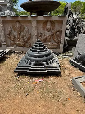Sacred Geometry: 36" Maha Meru Yantra in Granite