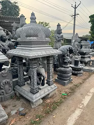 60" Granite Stone Temple Structure
