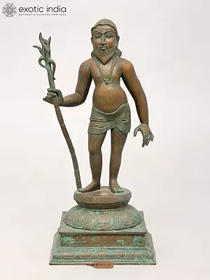 Bronze Statue of Saint Pattinathar - 16 Inches Tall