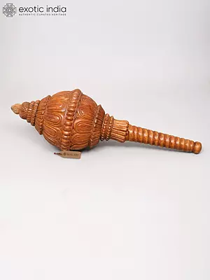 29" Wood-Carved Gada (Mace) - The Iconic Divine Weapon of Lord Hanuman