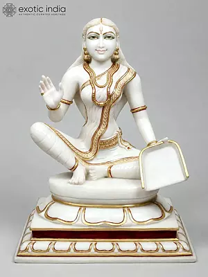 24" Goddess Dhumavati | One of the Ten Mahavidyas | Handcrafted Marble Sculpture