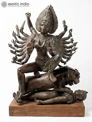 Large Bronze Sculpture: Goddess Chamundeshwari