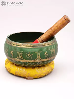 Traditional Meditation & Healing 6" Brass Singing Bowl Set