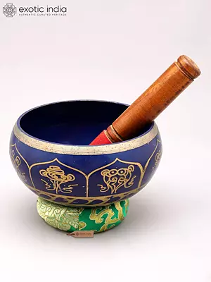 6" Tibetan Prayer Singing Bowl with Cushion & Mallet | Handcrafted Meditation Bowl
