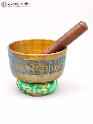 5" Traditional Tibetan Singing Bowl with Cushion & Mallet | Meditation Bowl